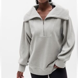 Athleta Ottoman Rib 1/4 Zip Sweatshirt Featherstone